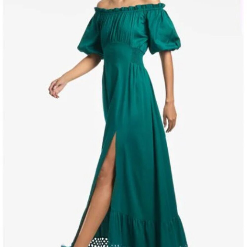 SACHIN+BABI Dragonfly Jacqueline Emerald Green MaxiLong CocktailParty Dress Sz 6